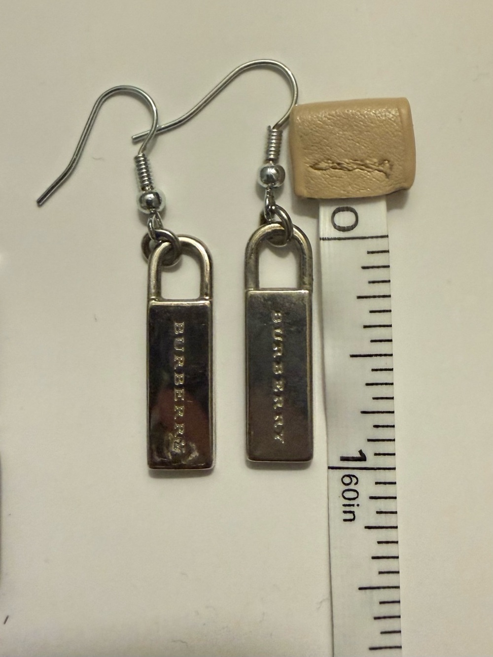 Burberry zipper pull Drop Earrings made by Sparkl bands